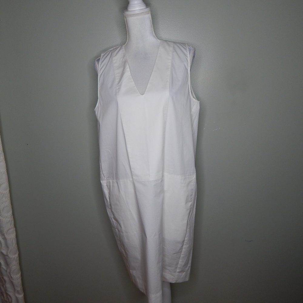 everlane women white cotton dress SZ 12